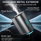 Difusor de ambientador de automóvil, ambientador inteligente para automóvil con tres modos de luz ajustables, aromatizante recargable para carro con 8 piezas de aceite esencial, de larga duración