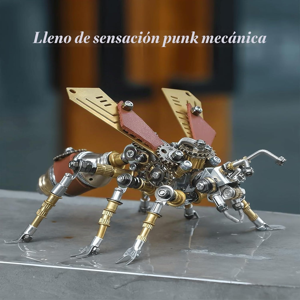 Rompecabezas de metal 3D para adultos, juego de modelos de metal de insectos punk, bloques de construcción de insectos mecánicos 3D, ensamblaje divertido de bricolaje, regalos de alta gama para hombres.