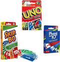 Mattel Juego de cartas (Skip Bo, UNO y Phase 10)
