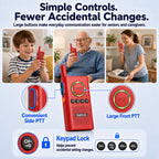 CallToU Intercomunicador de 2 vías para monitoreo de ancianos, rojo