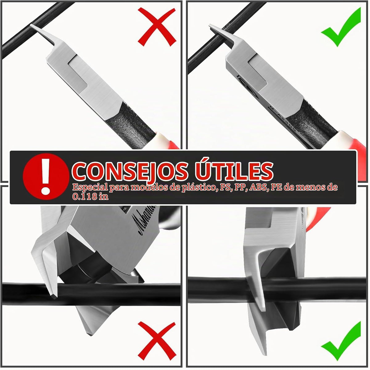 Pinzas modelo 4.8" Ultra delgadas de una sola hoja, pinzas Gundam, pinzas de corte de plástico para maquetas, pinzas para kit de modelo para construcción de modelos de plástico Gunpla, pinza