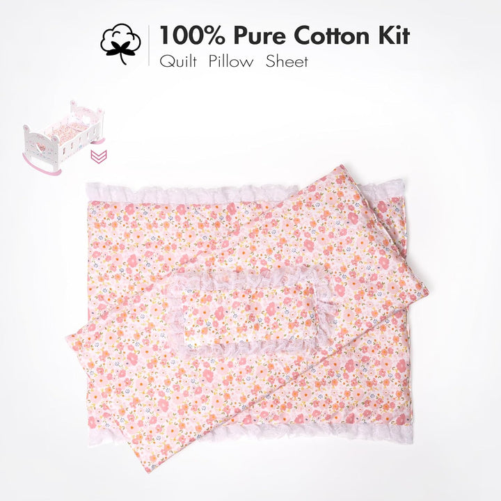 ROBOTIME Cuna de Madera para Muñecas Bebé, Cama Cuna de Muñeca para...