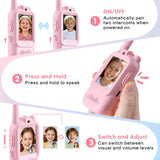 Walkie Talkies de video para niños paquete de 2 walkie
