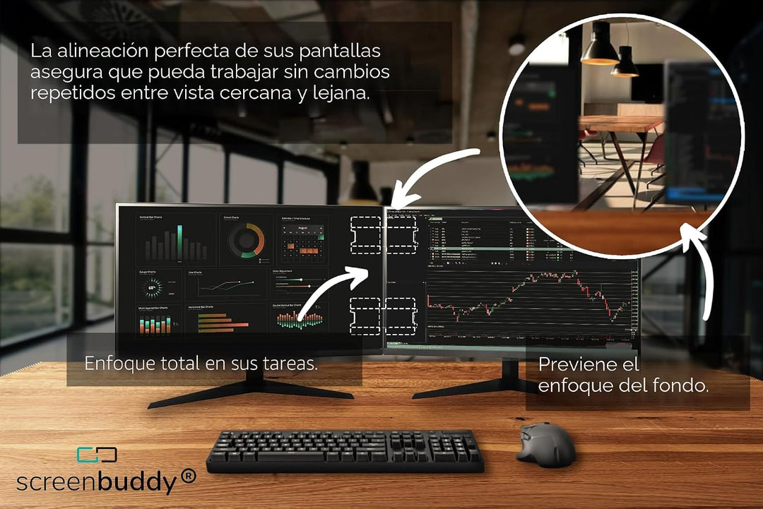 screenbuddy Set de 2, Conexión Magnética para Tus Pantallas, Adecua...