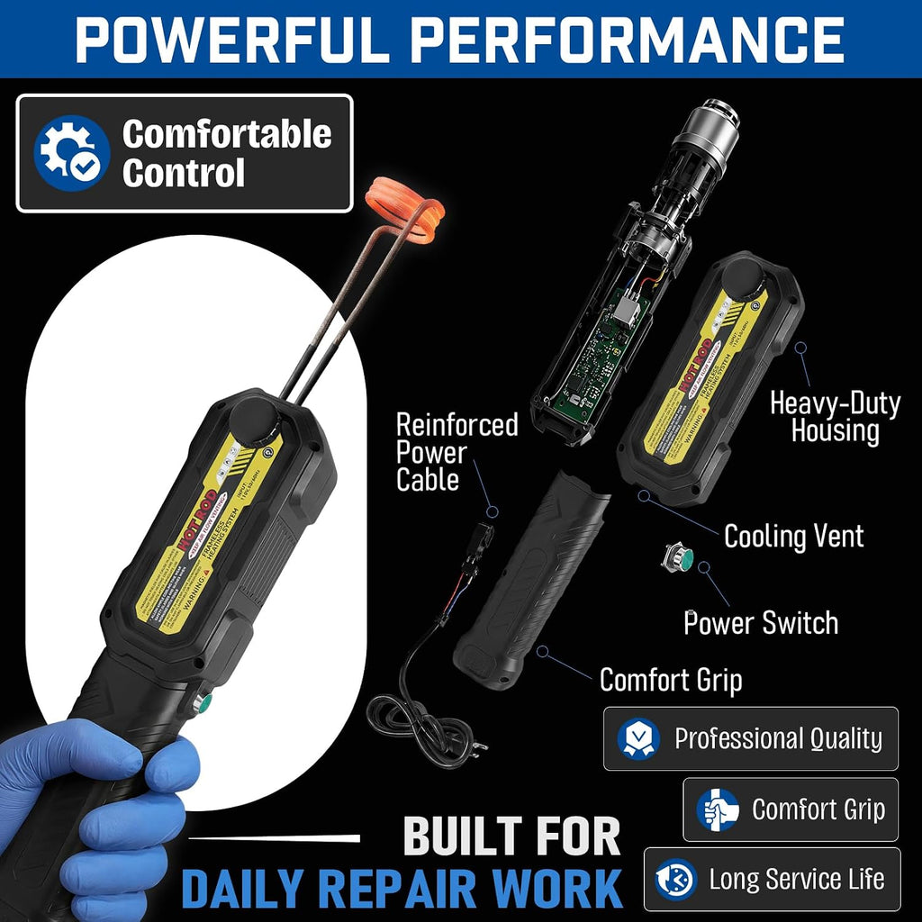Kit de calentador de inducción de pernos de 1800 W, 110 V para