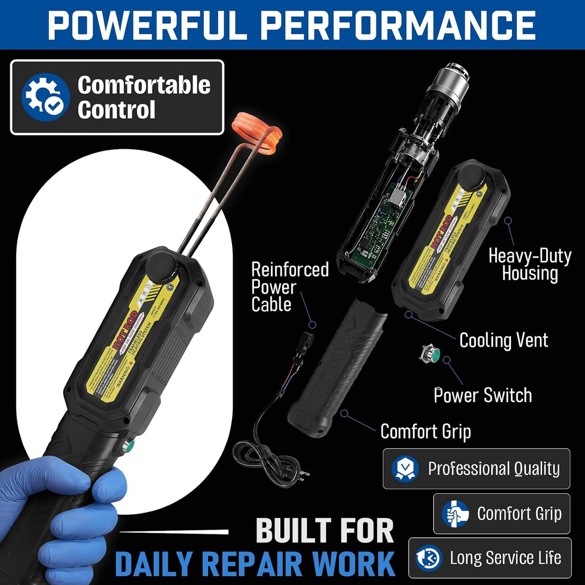 Kit de calentador de inducción de pernos de 1800 W, 110 V para