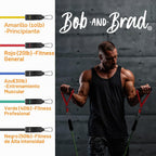 BOB AND BRAD Juego de bandas de resistencia, apilables de hasta 125-150 libras de bandas de entrenamiento con asas, anclaje de puerta y correas de tobillo, bandas de ejercicio resistentes para