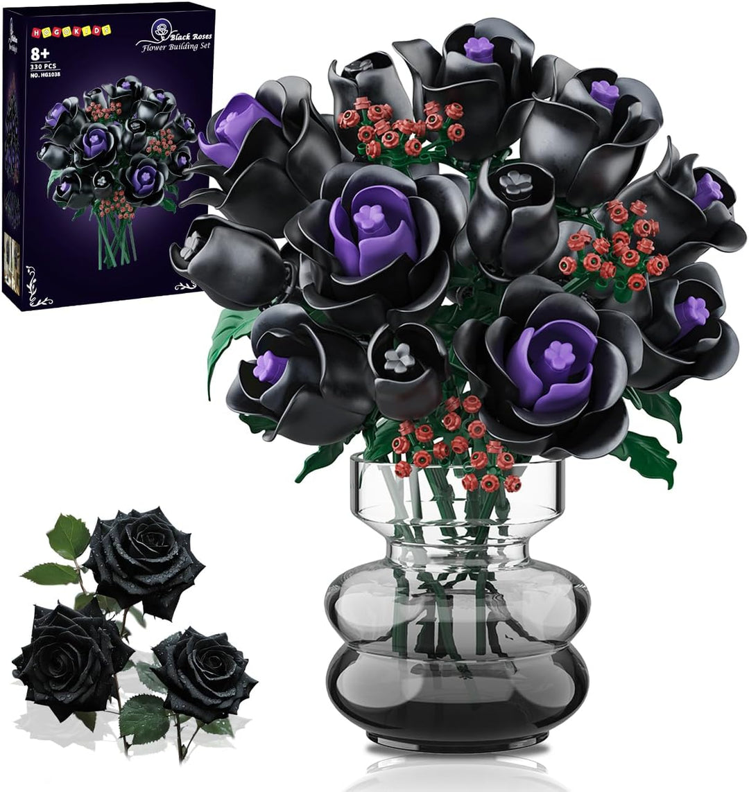 HOGOKIDS Juego de construcción de ramo de flores 15 rosas