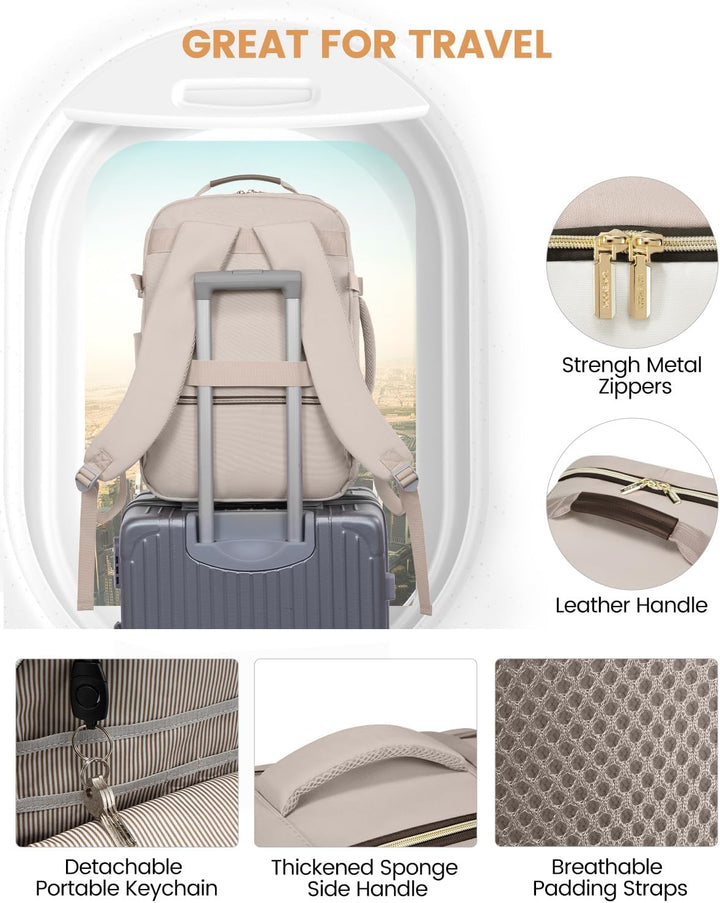 LOVEVOOK Mochila de viaje de 50 litros para mujeres y hombres, equi...