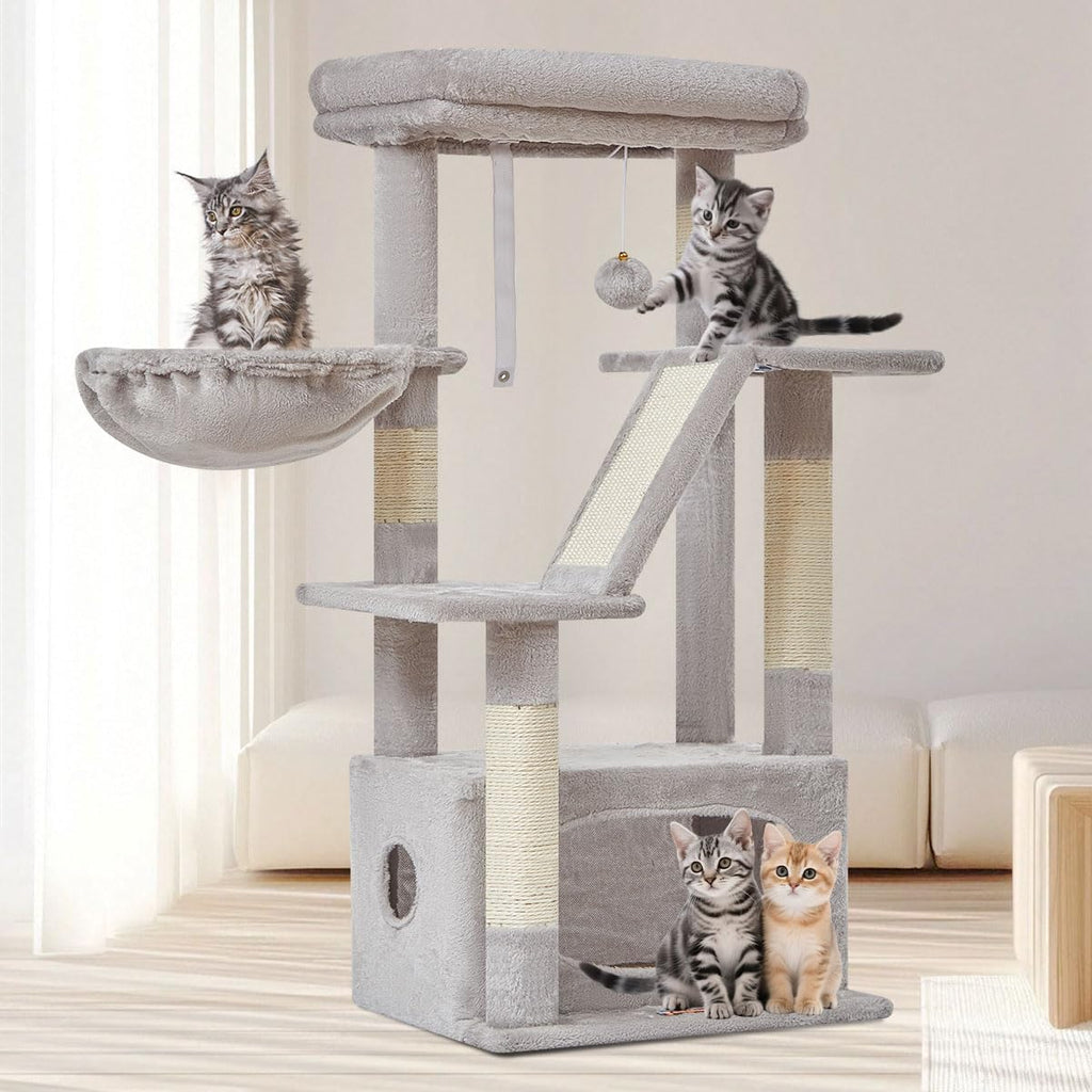 Taoqimiao Árbol para gatos, torre de gato de 38.5 pulgadas para gatos de