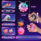 Paquete de 48 Juguetes Luminosos para Fiesta, Artículos para Fiesta que Brillan en la Oscuridad, Juguetes Pop Anti-estrés 3D al por Mayor, Pelota Antiestrés para Apretar, Relleno de Pascua, Premios para Aula, Rellenos para Calcetines