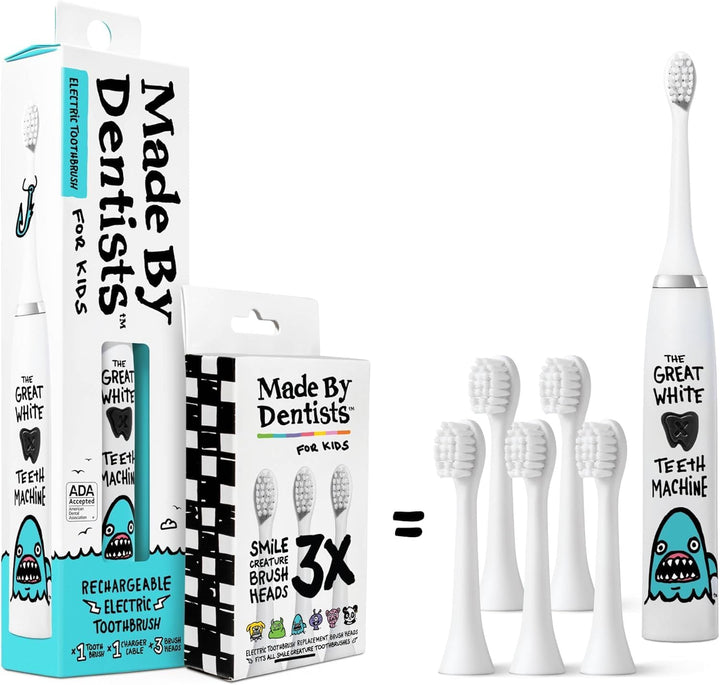 Made by Dentists Cepillo de dientes eléctrico para niños, cepillo d...