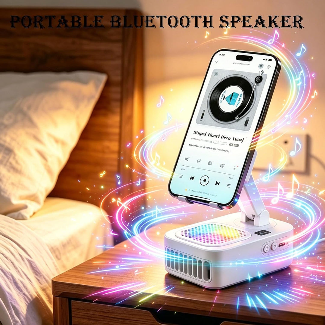 Altavoz Bluetooth de inducción inalámbrico con soporte para teléfon...