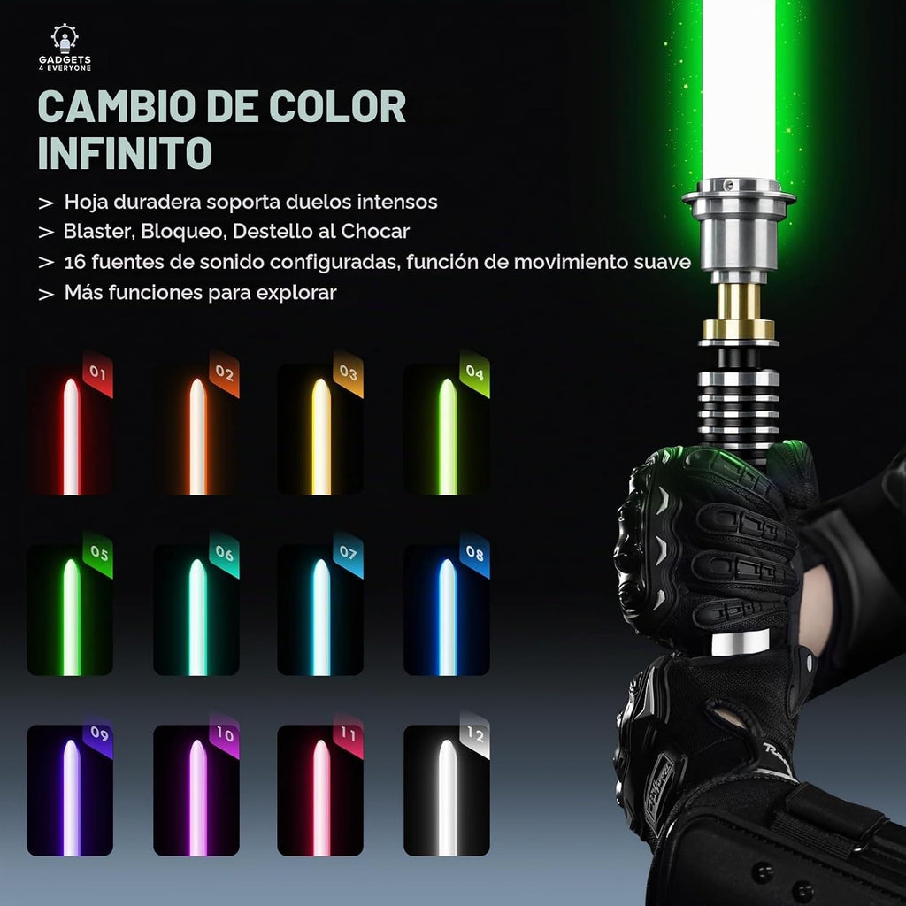 SaberLabs Lightsaber con Bluetooth App, Smooth Swing, Sound Fonts, Motion Control Light Saber para Adults, Cosplay