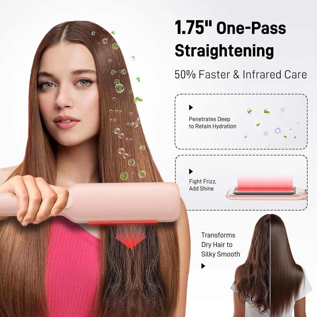 HITTIONA Plancha plana para el cabello \u2013 Plancha plana iónica...