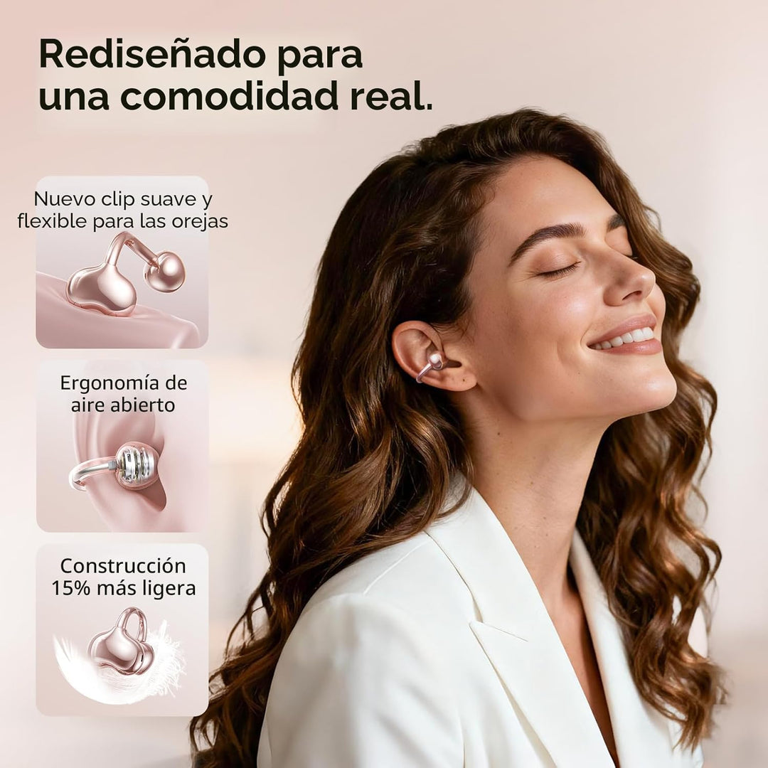 Kinglucky Auriculares de clip mejorados, ajuste cómodo y sonido cri...