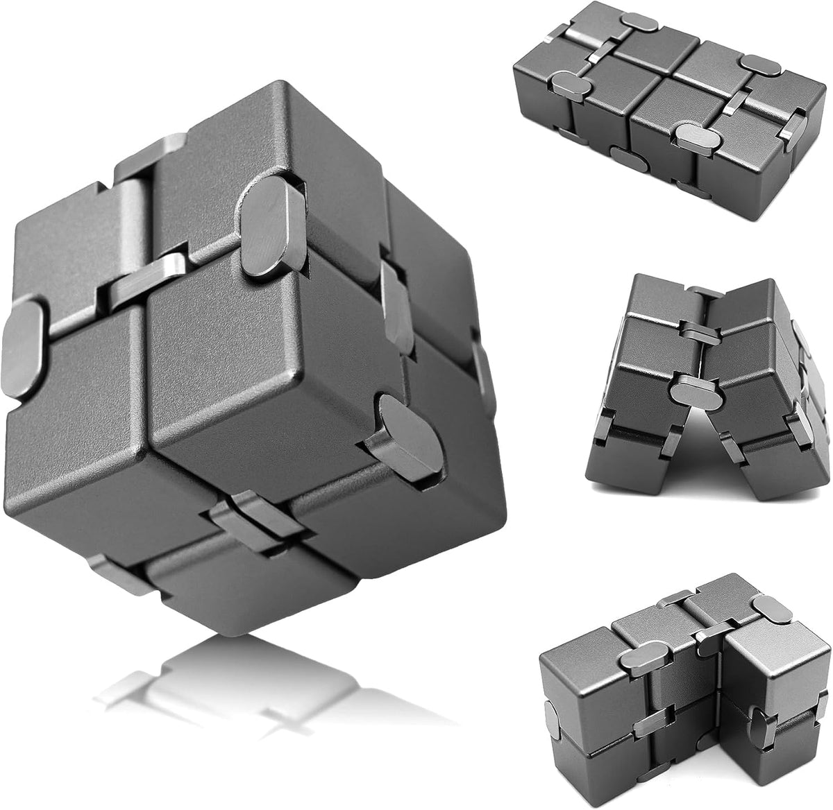 Cubo infinito de metal Fidget juguete para aliviar el estrés TDAH