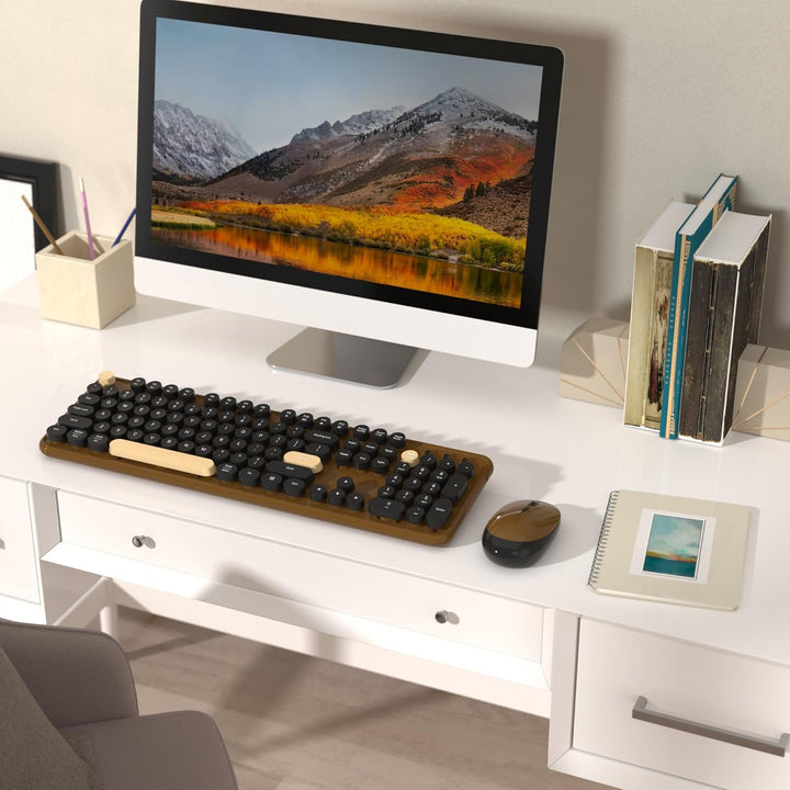 Combos de teclados de computadora inalámbricos y mouse, teclado ret...