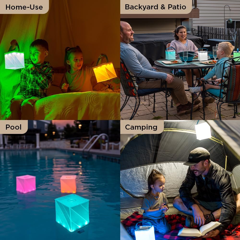 LuminAID Nova Colors - Linterna solar inflable LED para acampar