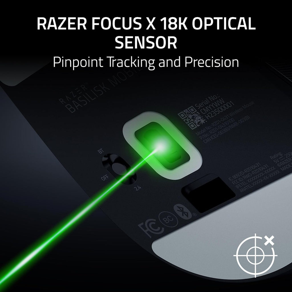 Razer Basilisk Mobile Portátil Ergonómico Ratón Inalámbrico para Ga...