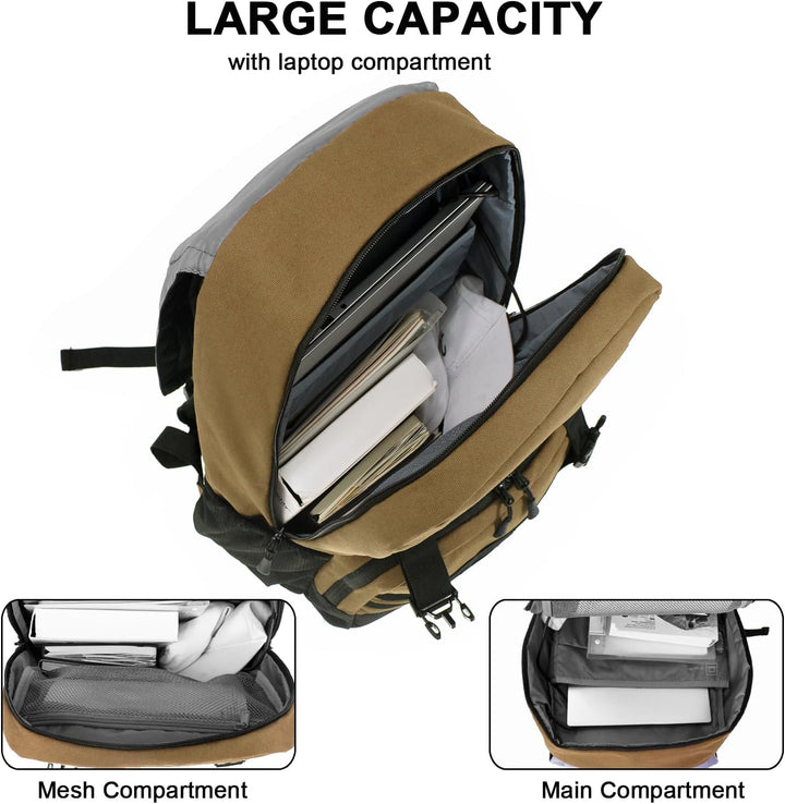 WOLT Mochila para laptop con puerto de carga USB para portátiles de...