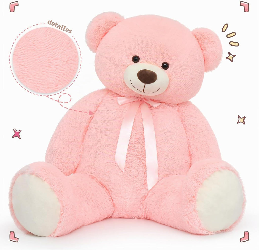 Tezituor - Oso de peluche gigante de 59 pulgadas, color rosa