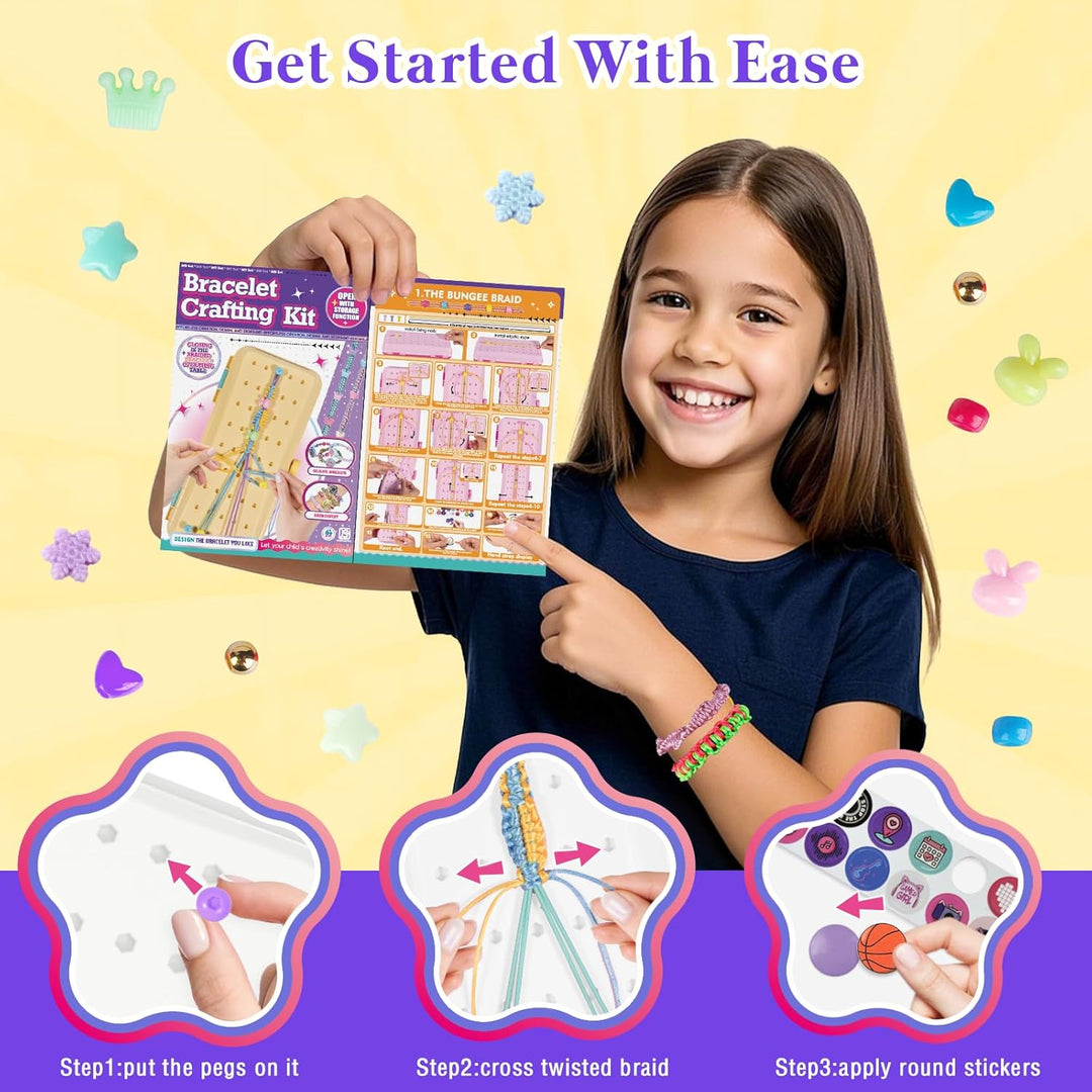 Kit de fabricación de pulseras de la amistad con caja de almacenami...