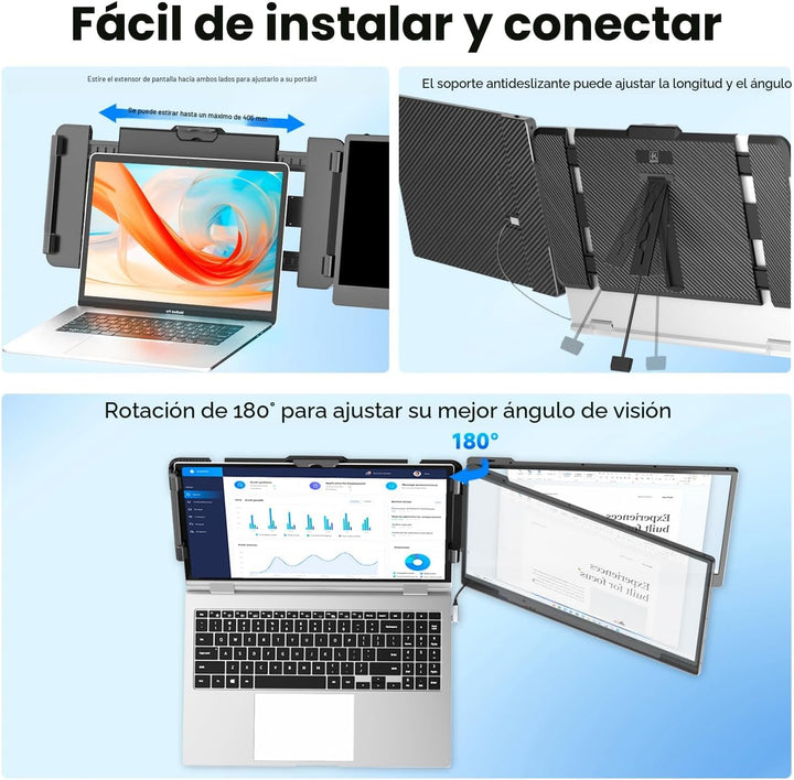 KEFEYA Extensor de pantalla para laptop, monitor portátil de 14 pul...