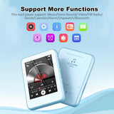 Reproductor MP3 azul claro con Bluetooth 5.3, pantalla táctil de 32...