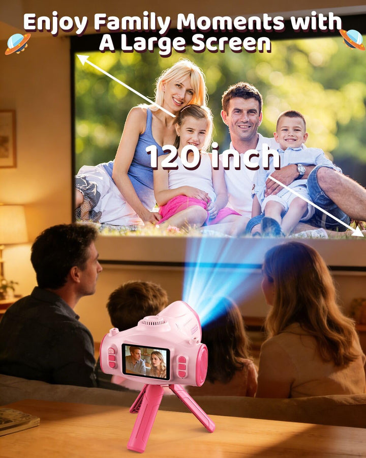 Cámara para niños con proyector, cámara digital HD 1080P para niños...