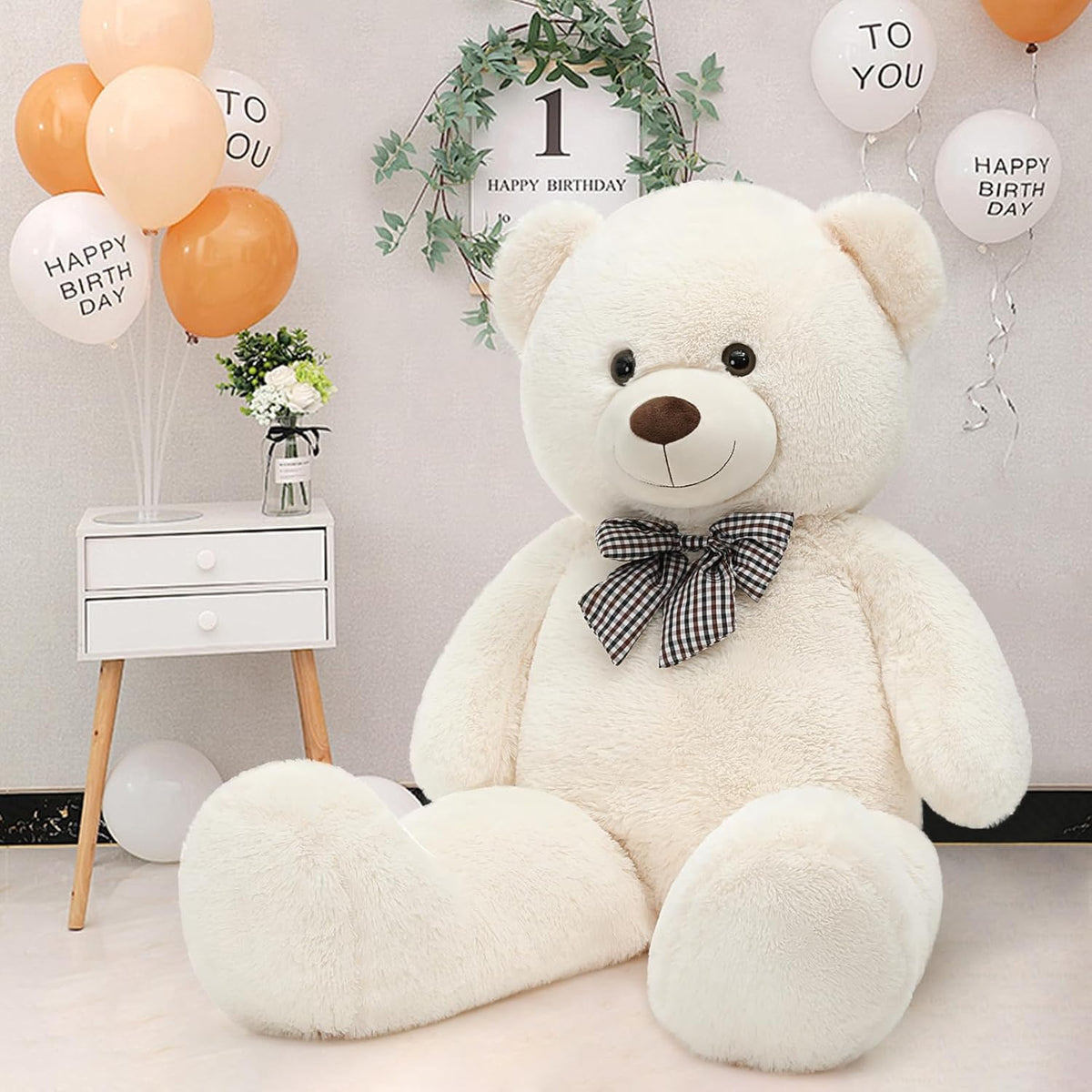 MaoGoLan Oso de Peluche Gigante Jumbo de Tamaño Real de 55 Pulgadas, Animales de Peluche Grandes Chucky, Regalo de Oso Grande para Niñas, Adolescentes, Niños, Niñas, Novia, Novio, Esposa, GF