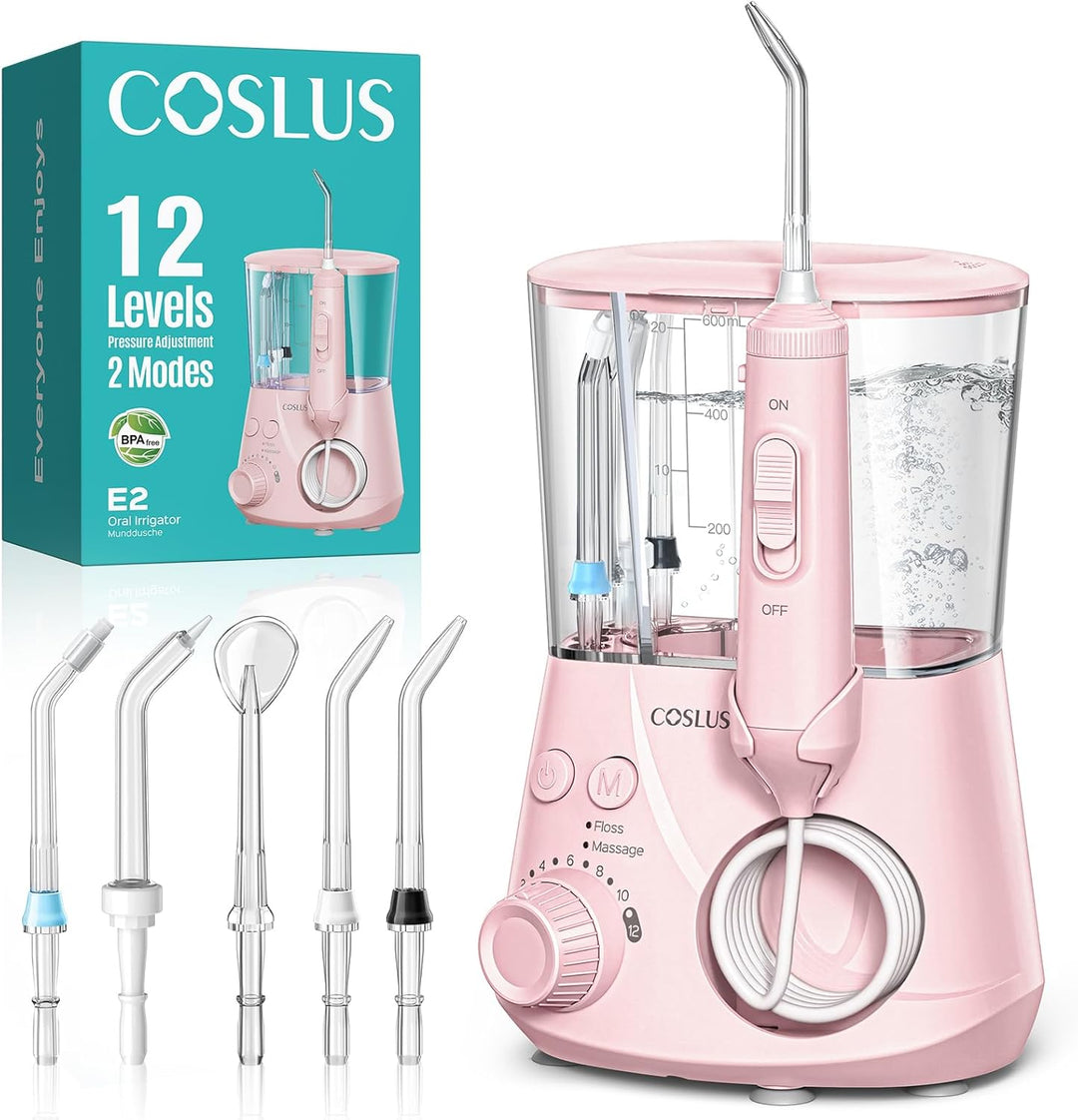 COSLUS - Hilo dental avanzado con agua para dientes: 2 modos y 12 c...
