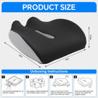 HOMBYS Cojín ergonómico para silla de juegos, cojín grueso de espuma viscoelástica con borde elevado para una presión prolongada al sentarse, cojín para silla de juego para hombres y mujeres