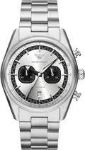 Emporio Armani Reloj cronógrafo para hombre con correa de acero inoxidable o cuero; reloj de vestir para hombre