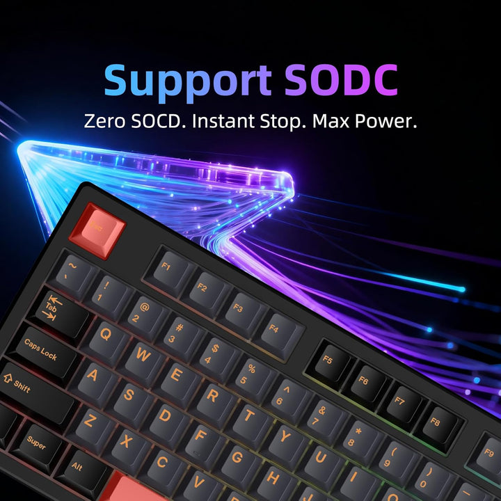 IROK FE87 V2 Teclado mecánico con cable, doble frecuencia de sondeo...