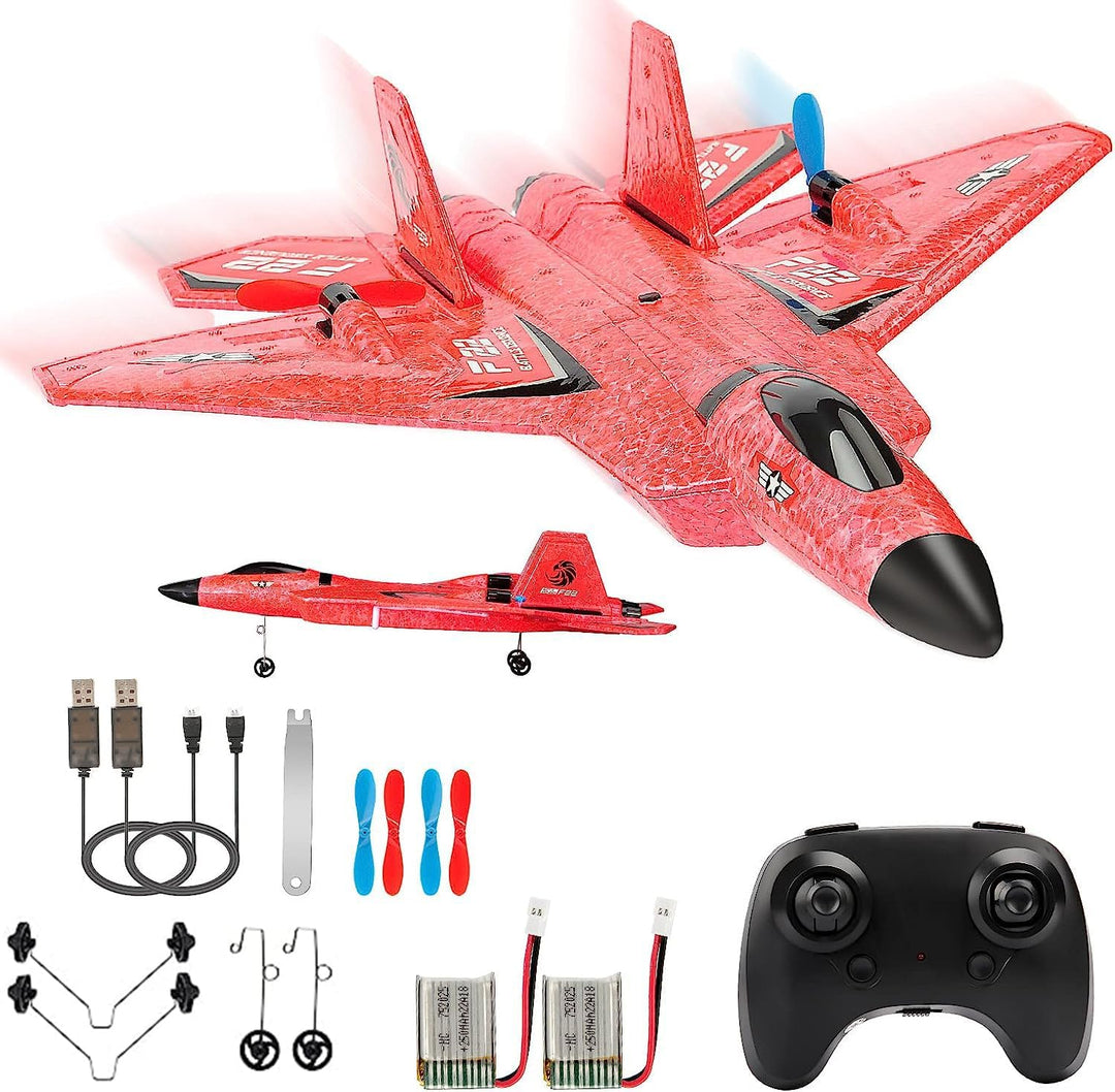 RoofWorld Avión RC, avión RC F22 listo para volar, avión de control...
