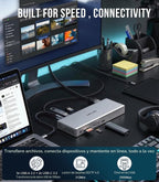 WAVLINK Estación de acoplamiento Pro 4 monitores, pantallas Quad 4K para