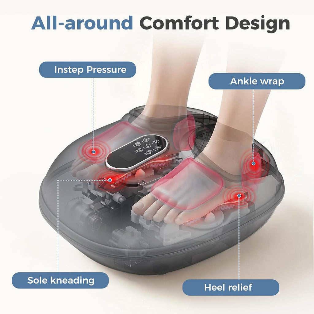DUMOS Máquina masajeador de pies con calor, compresión de aire y vibración
