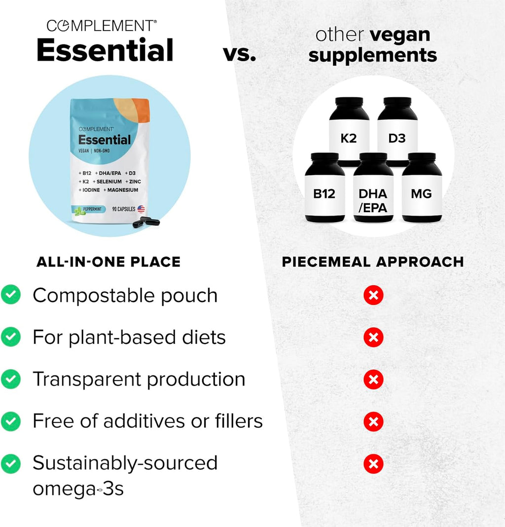 Complement Multivitamínico vegano esencial para mujeres y hombres -...
