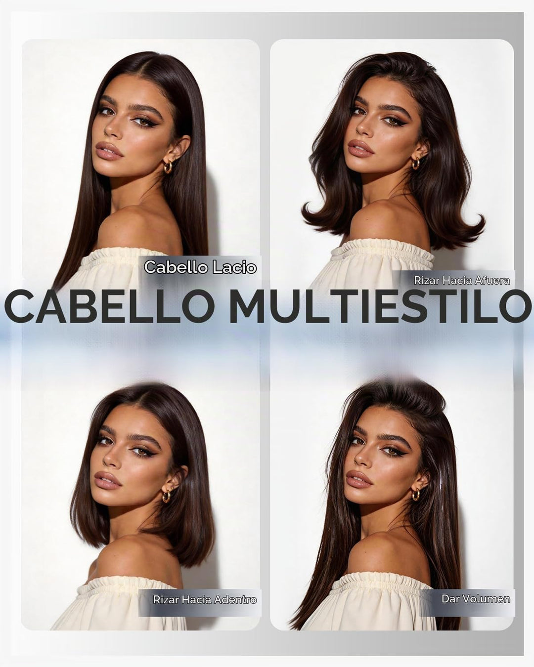TSUYAGLA Cepillo alisador de cabello iónico con cerdas desmontables...
