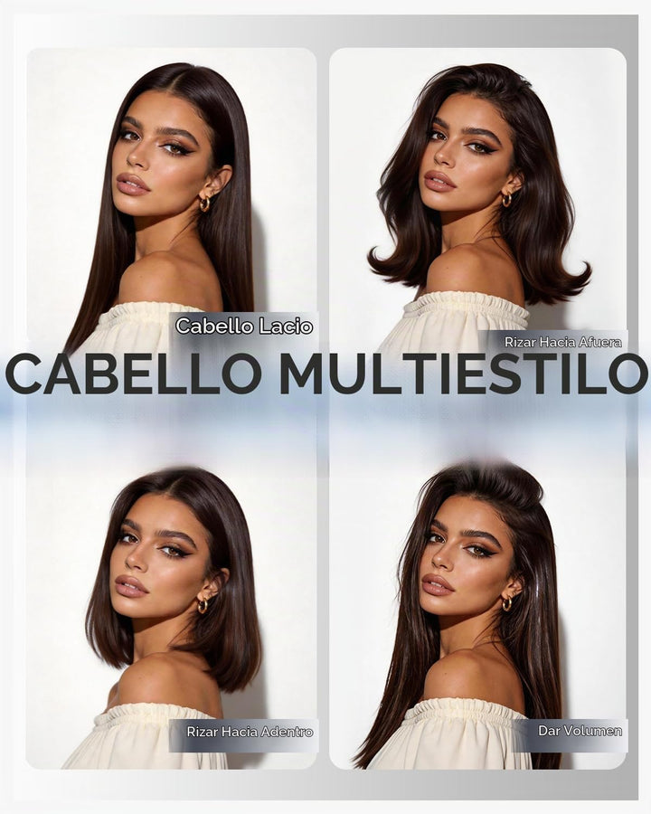 TSUYAGLA Cepillo alisador de cabello iónico con cerdas desmontables...
