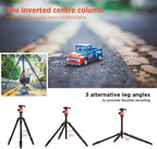 Trípode de 77 pulgadas, trípode de cámara para DSLR, trípode de aluminio compacto con cabezal de bola de 360 grados y carga de 17.6 lbs para viajes y trabajo