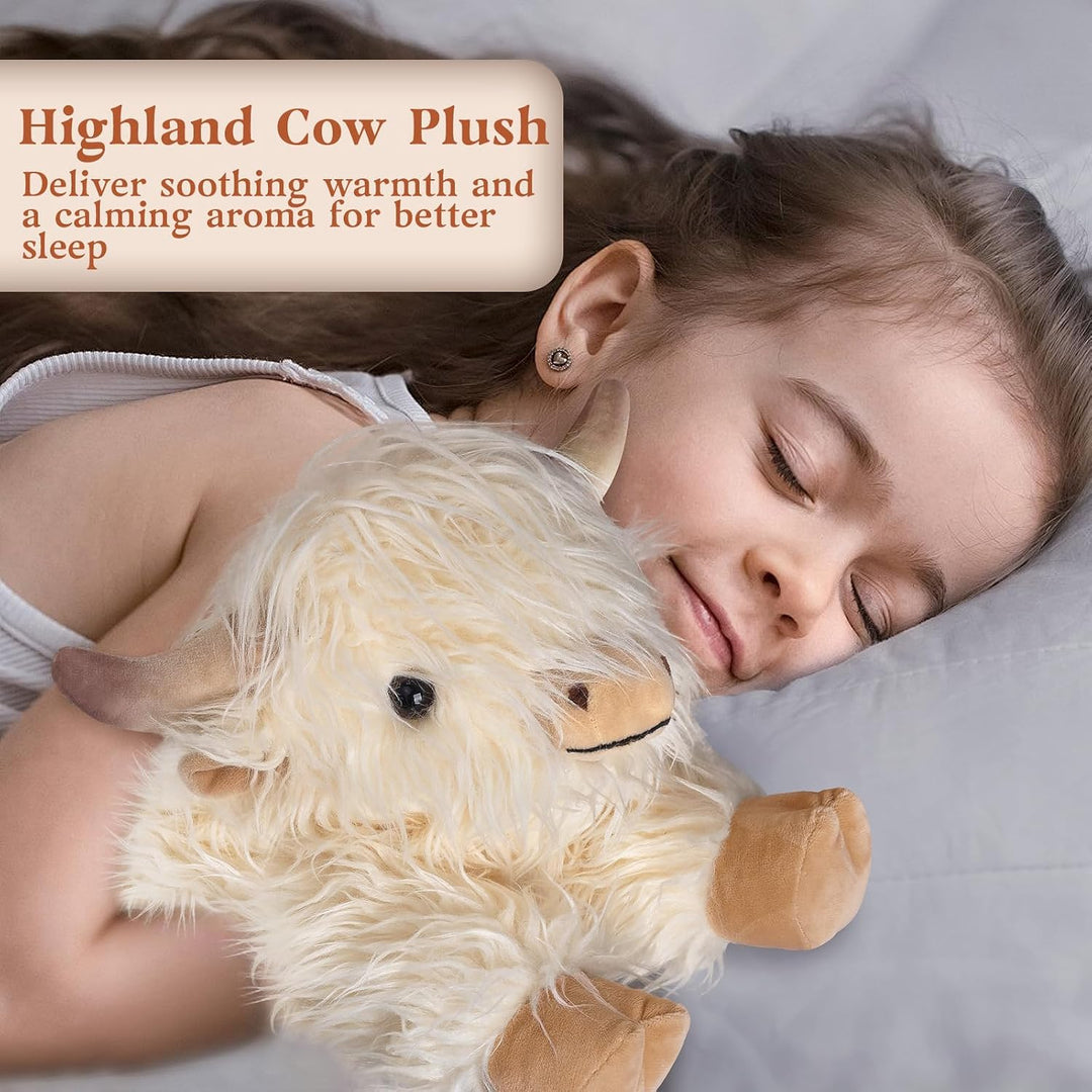 2 animales de peluche de vaca de las tierras altas para microondas,...