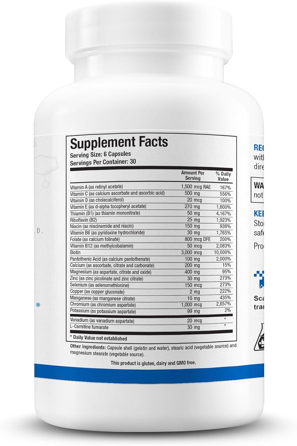 Biotics Research GlucoBalance - Suplemento de cromo, vanadio, L car...