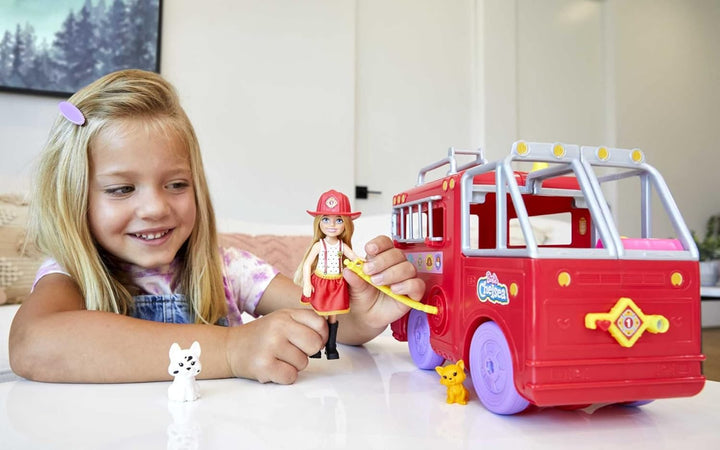 Barbie Chelsea Can Be - Juego de camión de bomberos con muñeca pequ...