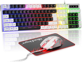 Combo de teclado y ratón para juegos RGB de BlueFinger con retroilu...