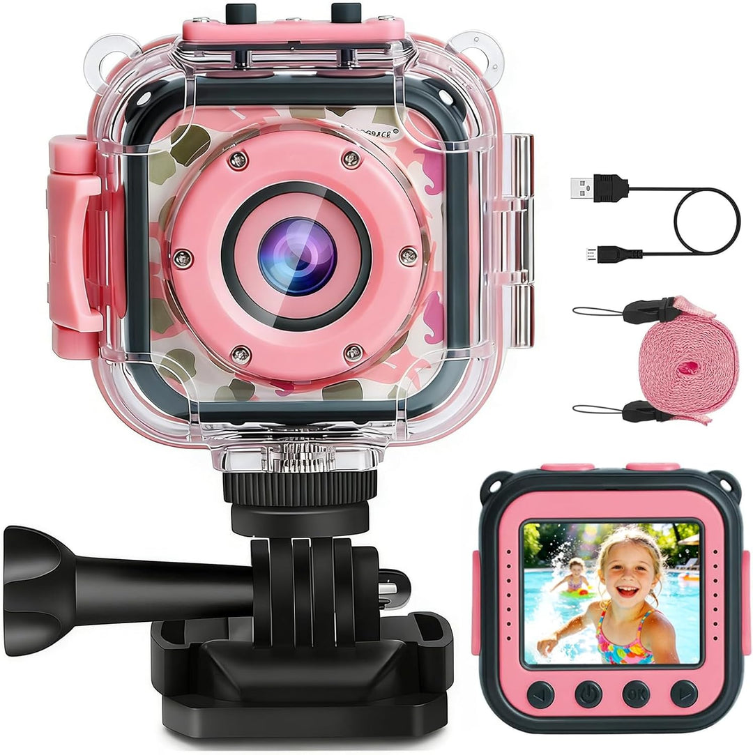 PROGRACE Cámara para niños impermeable - Cámaras de video digitales...