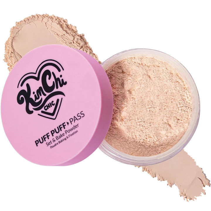 Kimchi Chic Beauty Puff Puff Pass Set y polvo fijador Bake para maq...