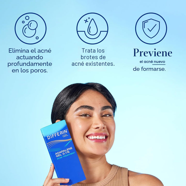 Differin Gel de Tratamiento para el Acné, Suministro de 180 Días, T...