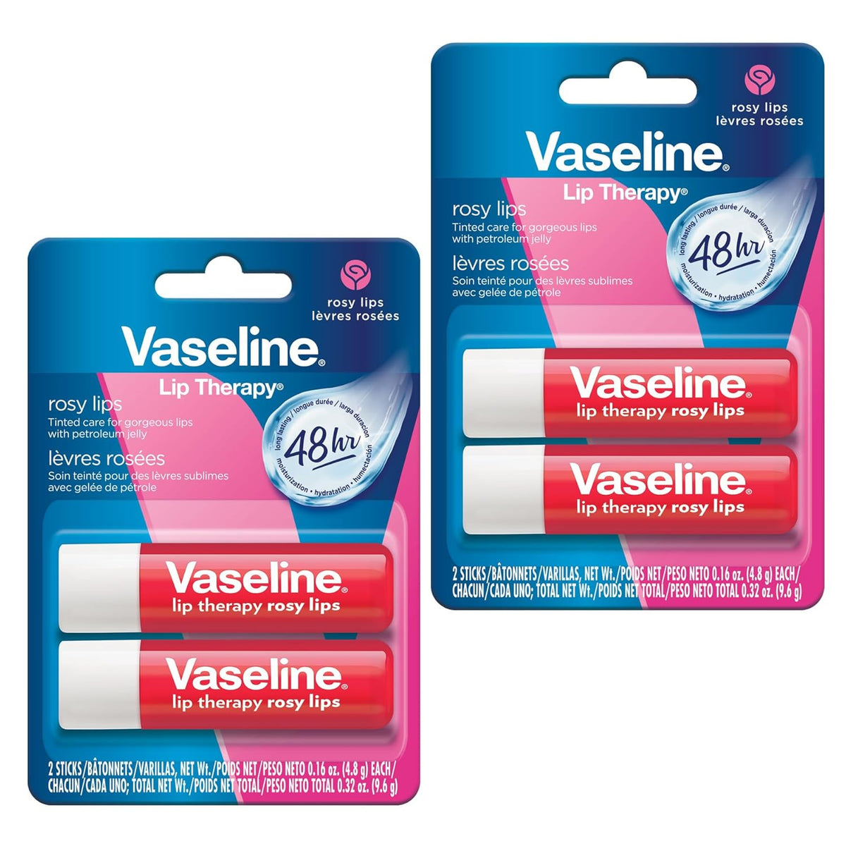 Vaseline Lip Therapy Care Rosy, Nutrición de Acción Rápida, Ideal p...